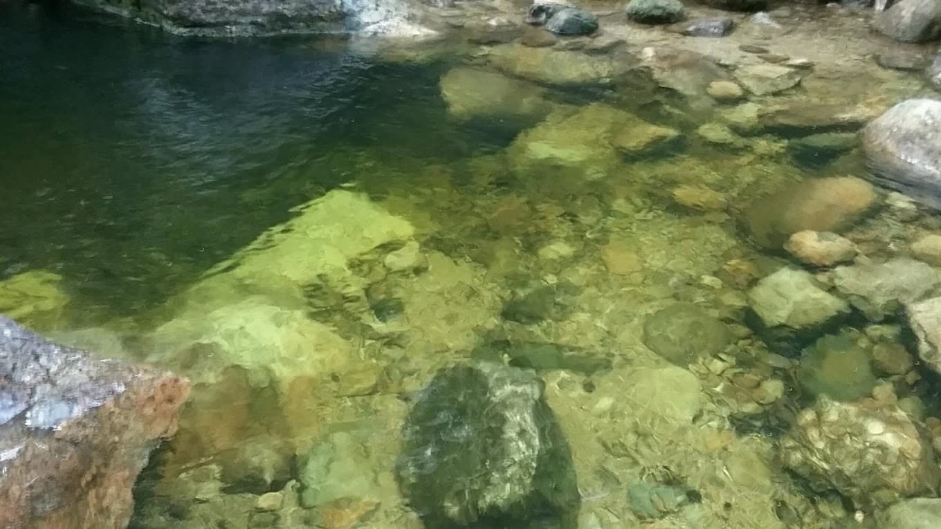 Rattlesnake Pool rocky gorge in Maine.