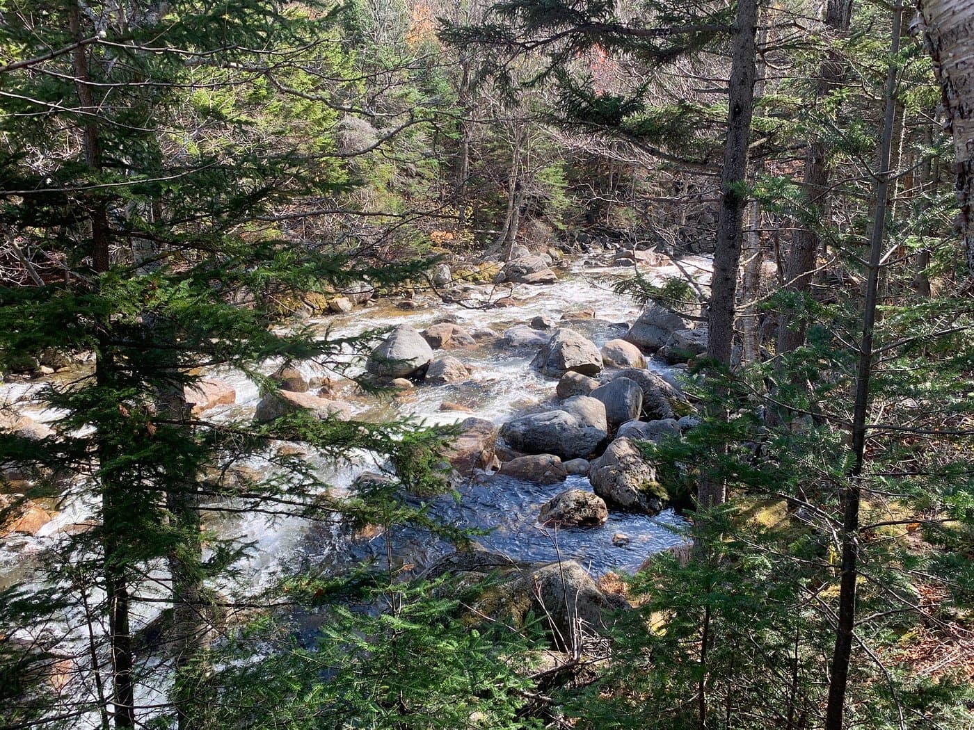 Glen Ellis Falls in Pinkham Notch, New Hampshire.